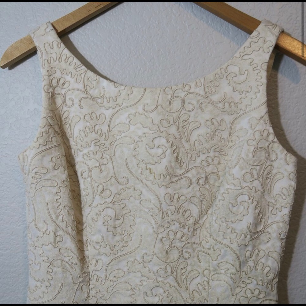 Carmen Marc Valvo floral embroidered dress